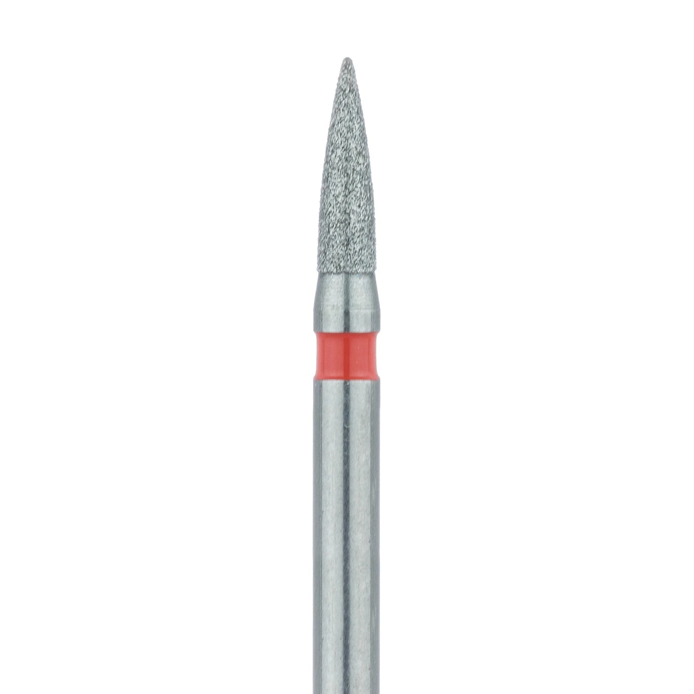 Meisinger 861F-014-FG Fine Diamond Bur, Flame Shape, Friction Grip, 1.4 mm Diameter, 5/Pack