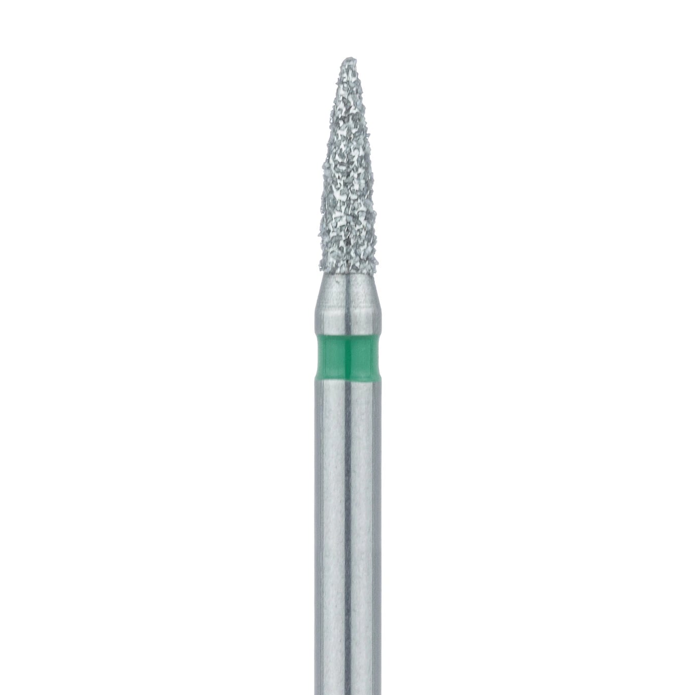 Meisinger Multi-Use Diamond Bur, FG, Flame, #861G, 1.4 mm, Coarse, Green, 5/Pk, 861G-014-FG
