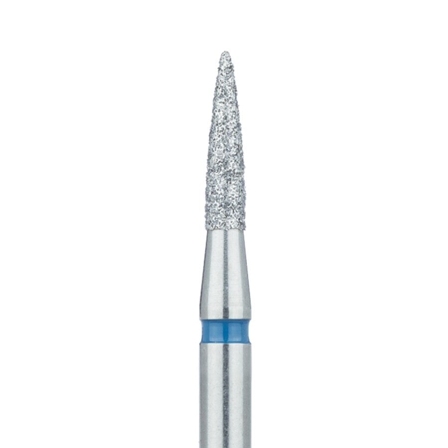 Meisinger 862-018-HP Diamond Bur, Medium Grit, Flame Shape, 1.8 mm Diameter, 5/Pack