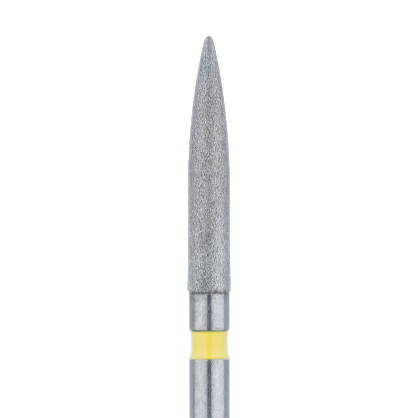Meisinger Diamond Bur, FG, Extra Fine (Yellow), Long Flame, 1.6mm, 863C-016, Pkg/5