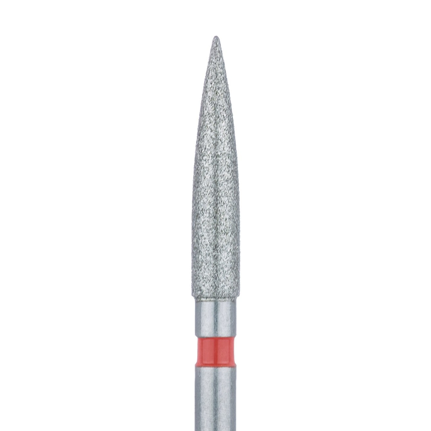 Meisinger 863F-018-FG Fine Diamond Bur, Long Flame, Friction Grip, 1.8 mm, 5/Pk