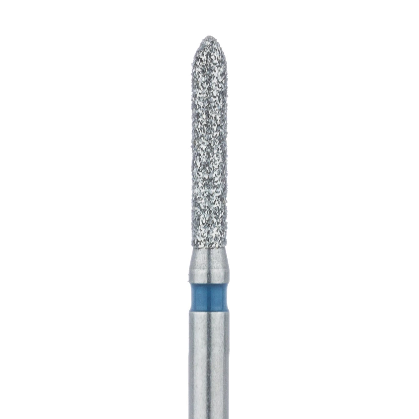 Meisinger Multi-Use Diamond Bur, Friction Grip, Long Torpedo, 868-014-FG, 1.4 mm, Medium Grit, Blue Ring, 5/Pk