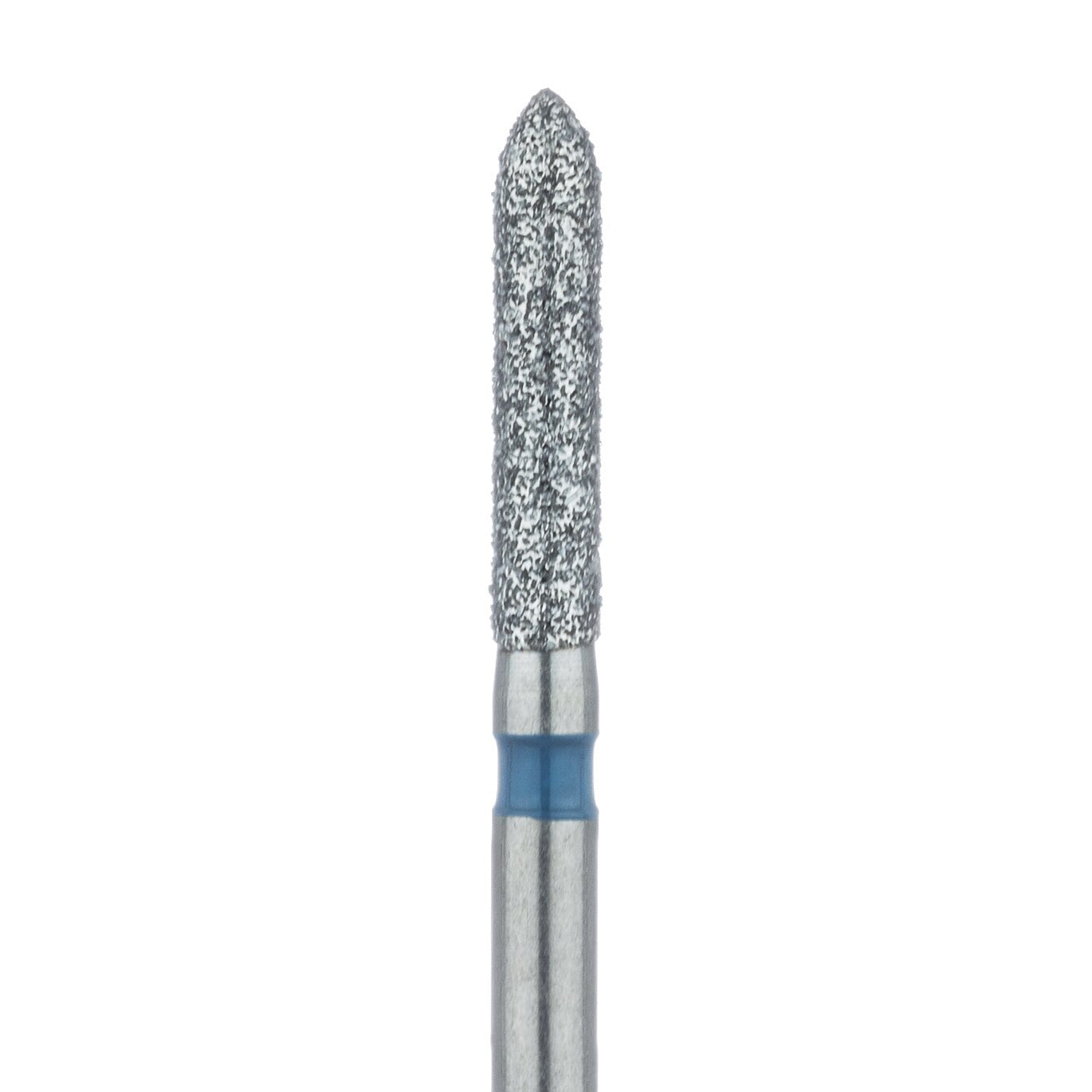 Meisinger 868-016-FG Medium Diamond Bur, Long Torpedo, Friction Grip, 1.6 mm, 5/Pk
