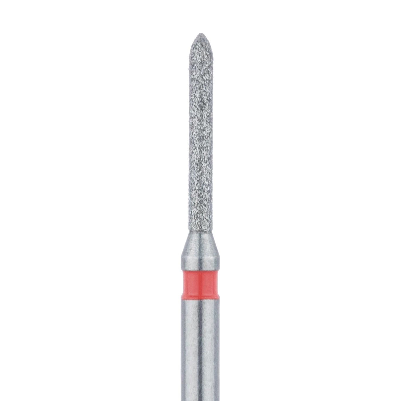 Meisinger 868F-010-FG Fine Diamond Bur, Torpedo/Cylinder, Bevel End, Friction Grip, 1.0 mm Head Diameter, 8.0 mm Head Length, 5/Pkg