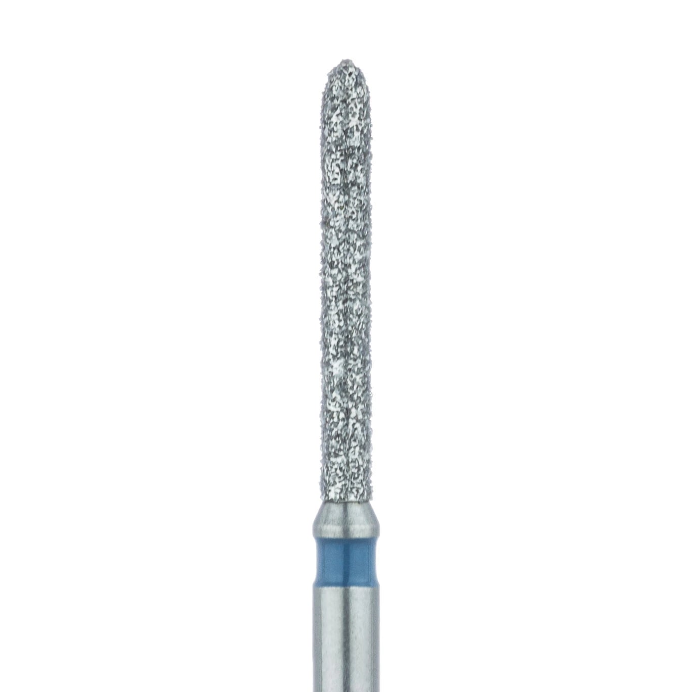 Meisinger Multi-Use Diamond Bur, Friction Grip, Long Torpedo, 869-012-FG, 1.2 mm, Medium Grit, Blue Ring, 5/Pk