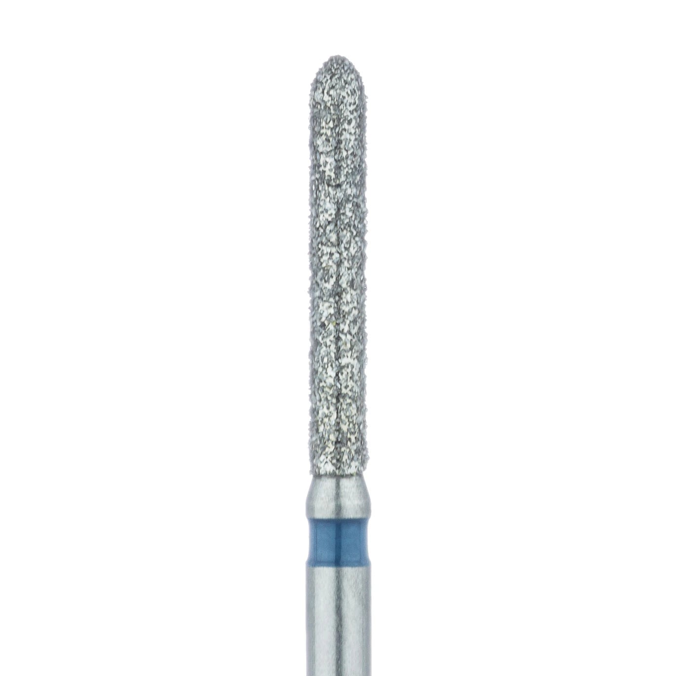 Meisinger 869-014-FG Diamond Bur, Medium Grit, Torpedo/Cylinder, Bevel End, Friction Grip, 1.4 mm Head Diameter, 10 mm Head Length, 5/Pkg