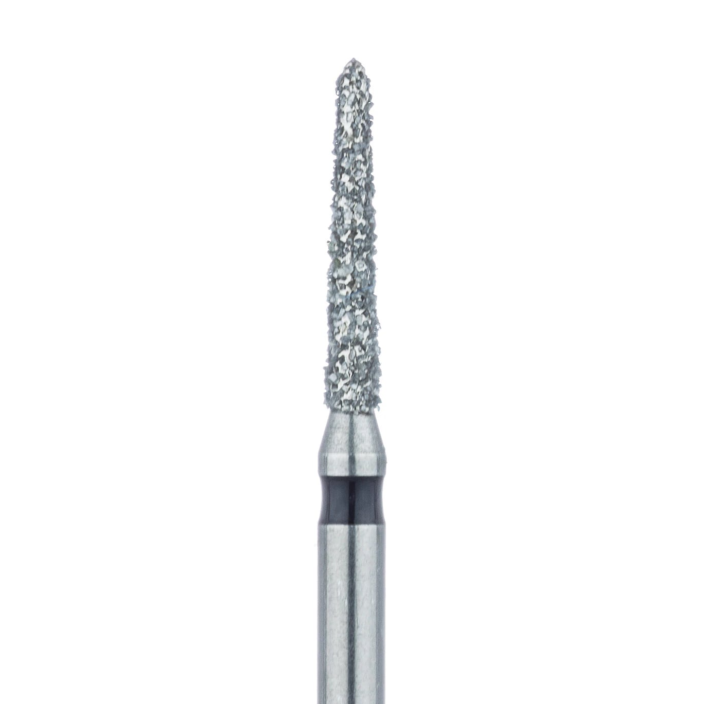 Meisinger 878H-014-FG Diamond Bur, Super Coarse, Black, Tapered Torpedo, FG, 1.4 mm, 5/Pk