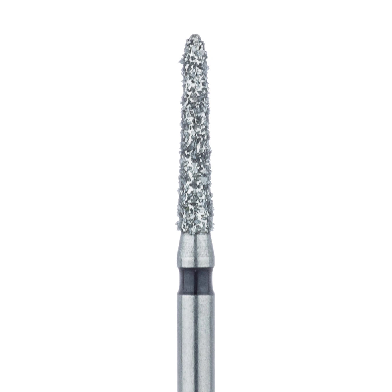 Meisinger 878H-016-FG Diamond Bur, Super Coarse, Black, Torpedo/Tapered Chamfer, FG, 1.6 mm, 5/Pk