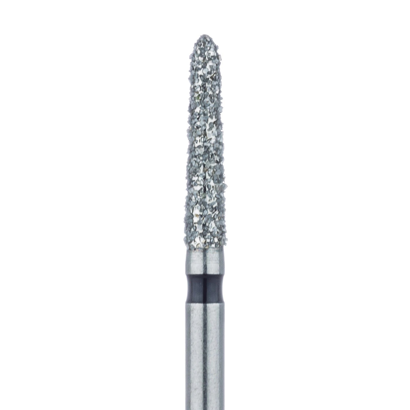 Meisinger 878H-018-FG Diamond Bur, Super Coarse (Black), Tapered Torpedo/Modified Chamfer, FG, 1.8 mm Head Diameter, 8 mm Head Length, 5/Pack