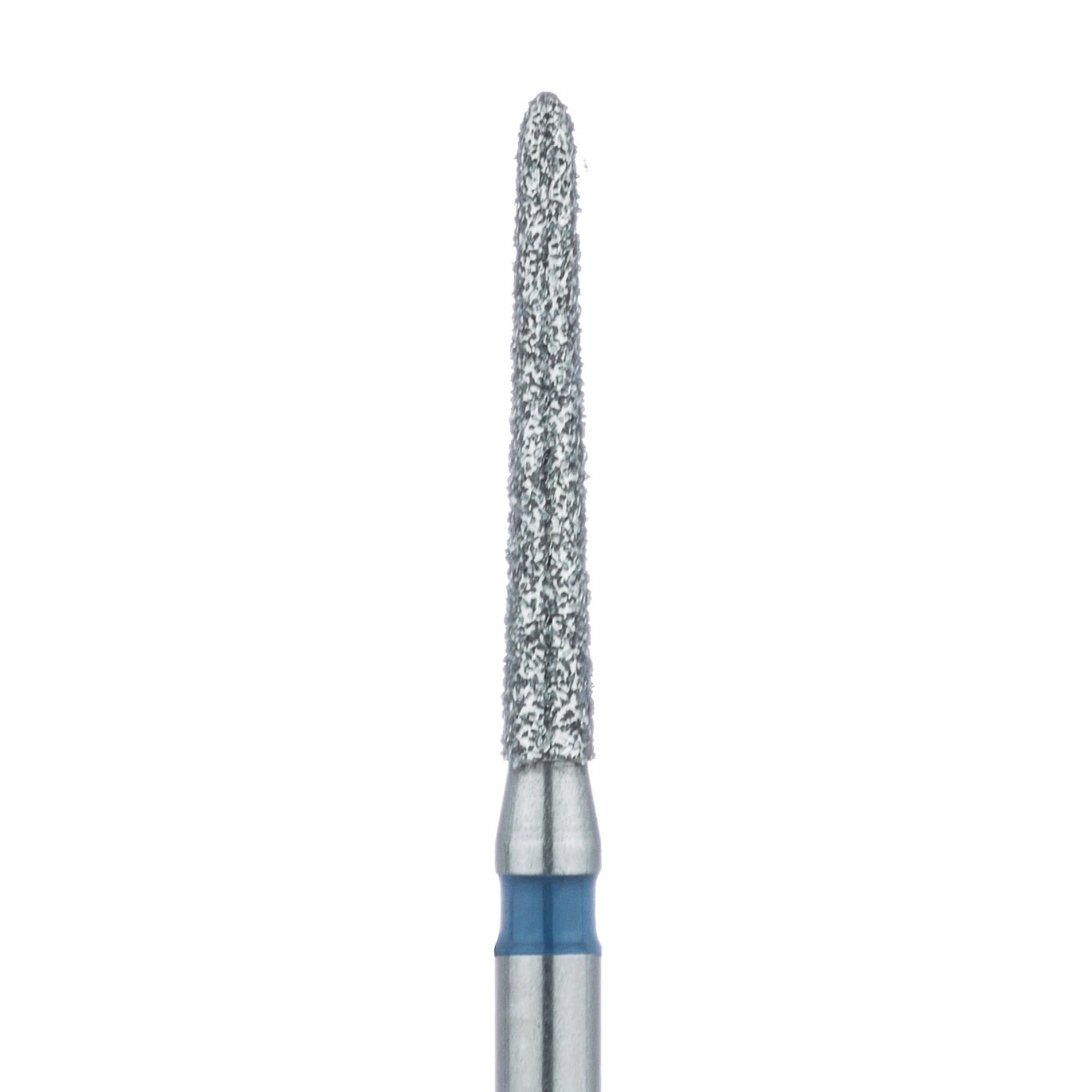 Meisinger Multi-Use Diamond Bur, FG, Long Modified Torpedo, #879, 1.4 mm, Medium Grit, Blue Ring, 5/Pk, 879-014-FG