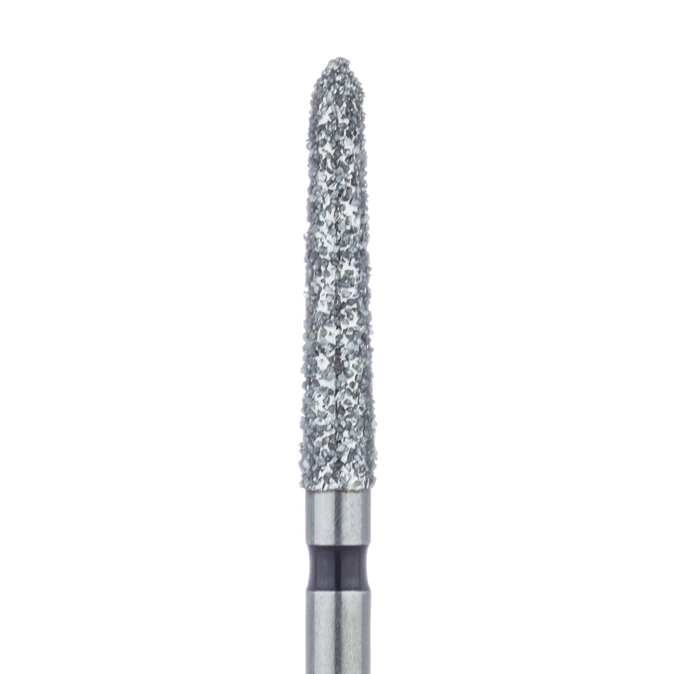 Meisinger 879H-021-FG Multi-Use Diamond Bur, X-Coarse (Super Coarse), Tapered Torpedo/Chamfer, 2.1 mm Head, 10 mm Working Length, Friction Grip, 5/Pack