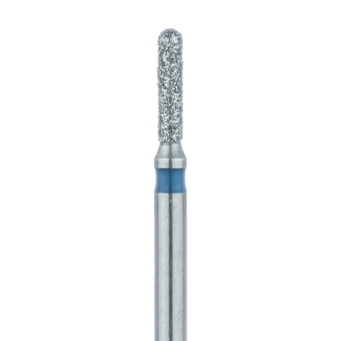 Meisinger 880-012-FG Diamond Bur, Medium Grit, Round End Cylinder, Friction Grip, 1.2 mm Head Diameter, 5.0 mm Head Length, 5/Pkg