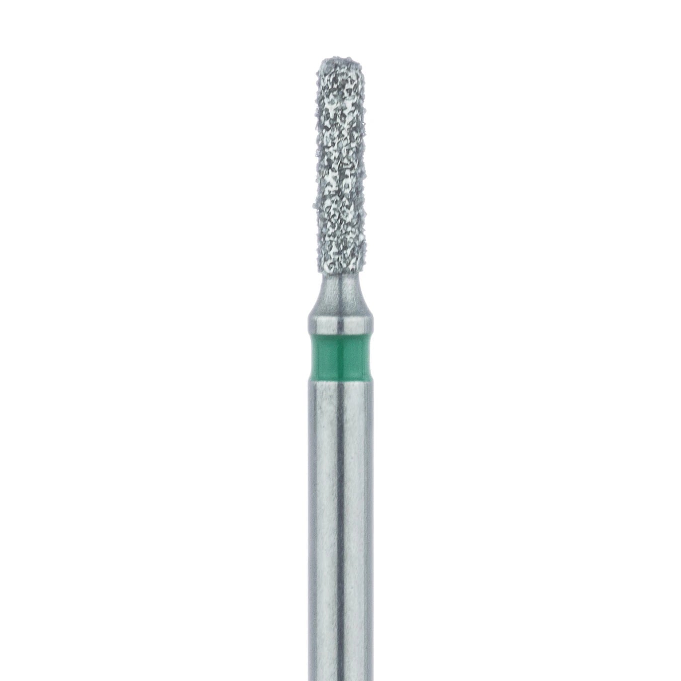 Meisinger Diamond Bur, FG, Coarse (Green), Round End Cylinder, 1.2 mm Head Diameter, 5 mm Working Length, 880G-012, Pack of 5