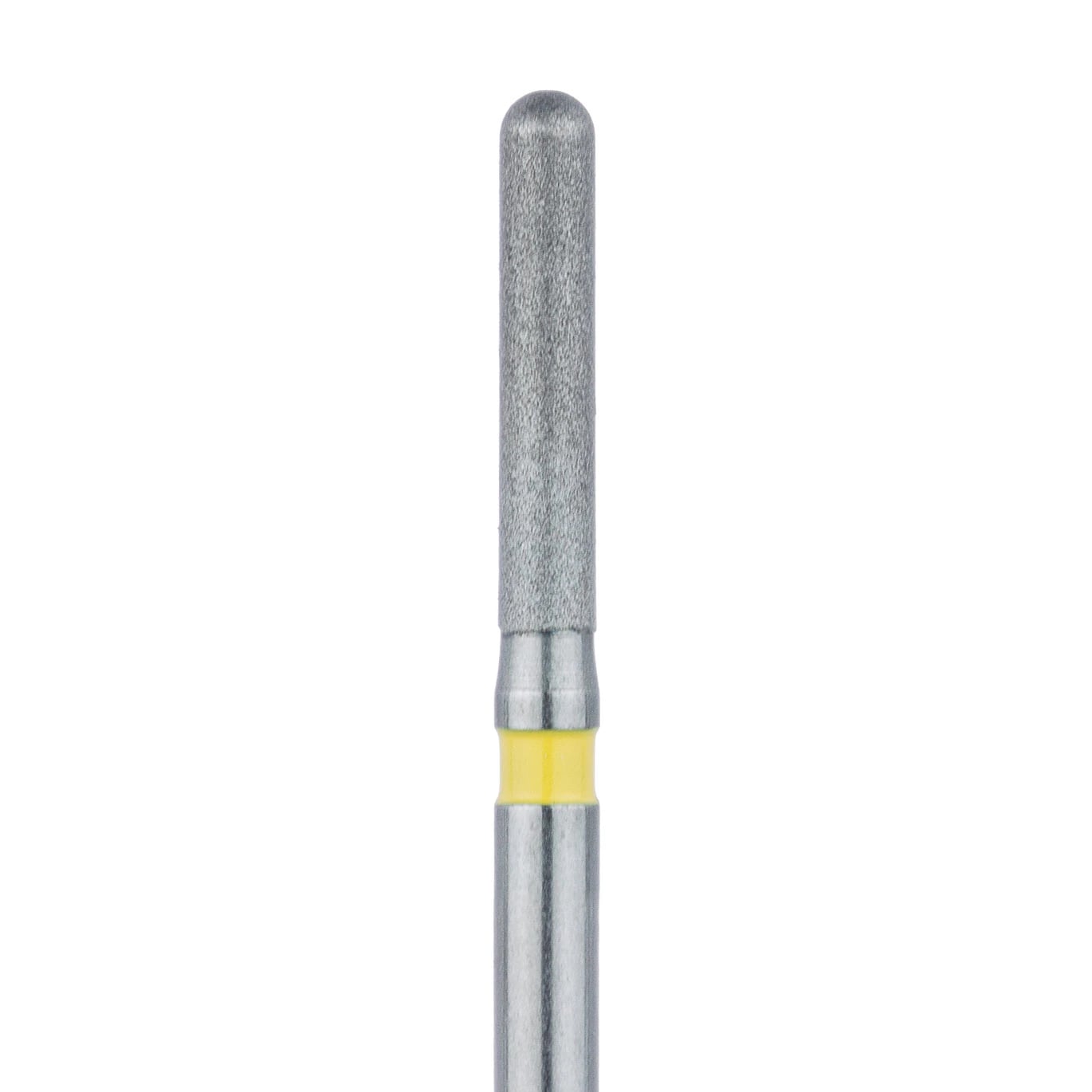 Meisinger 881C-014-FG Diamond Bur, Round End Cylinder, Extra Fine (Yellow), 1.4mm, Friction Grip, 5/Pk