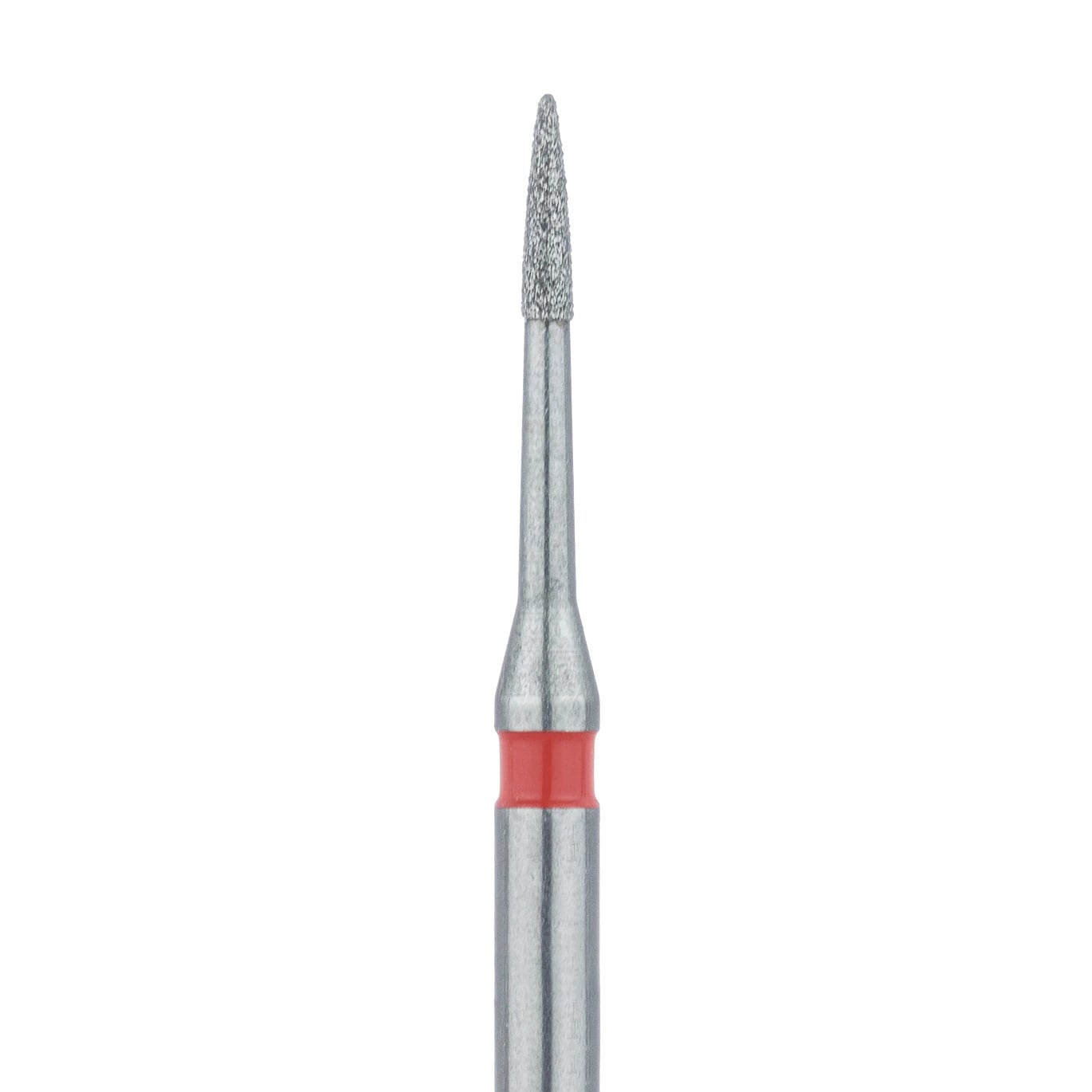 Meisinger Multi-Use Diamond Bur, Friction Grip, Short Flame, Fine (Red), 0.9 mm, 5/Pk, 889LF-009-FG