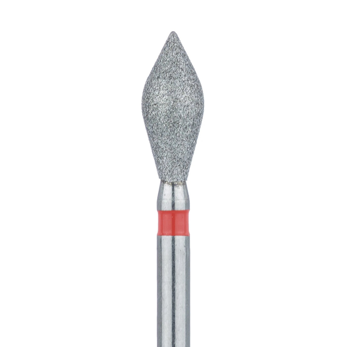 Meisinger 899F-031-FG Fine Diamond Bur, Modified Football/Barrel, Friction Grip, 3.1 mm Head Diameter, 7.0 mm Head Length, Red Ring, 5/Pk