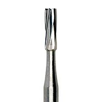 Meisinger Tungsten Carbide Bur #59 (HM 21-014), Cylinder/Straight Fissure, HP, 1.4 mm Diameter, 4.5 mm Head Length, 44.5 mm Shank, 5/Pkg