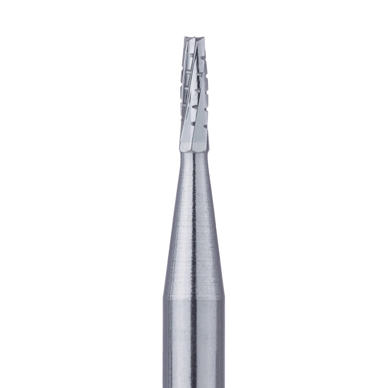 Meisinger #701 Operative Tungsten Carbide Bur, Flat End Taper, Right Angle (RA), X-Cut, 1.2mm, 5/Pk, HM33-012-RA