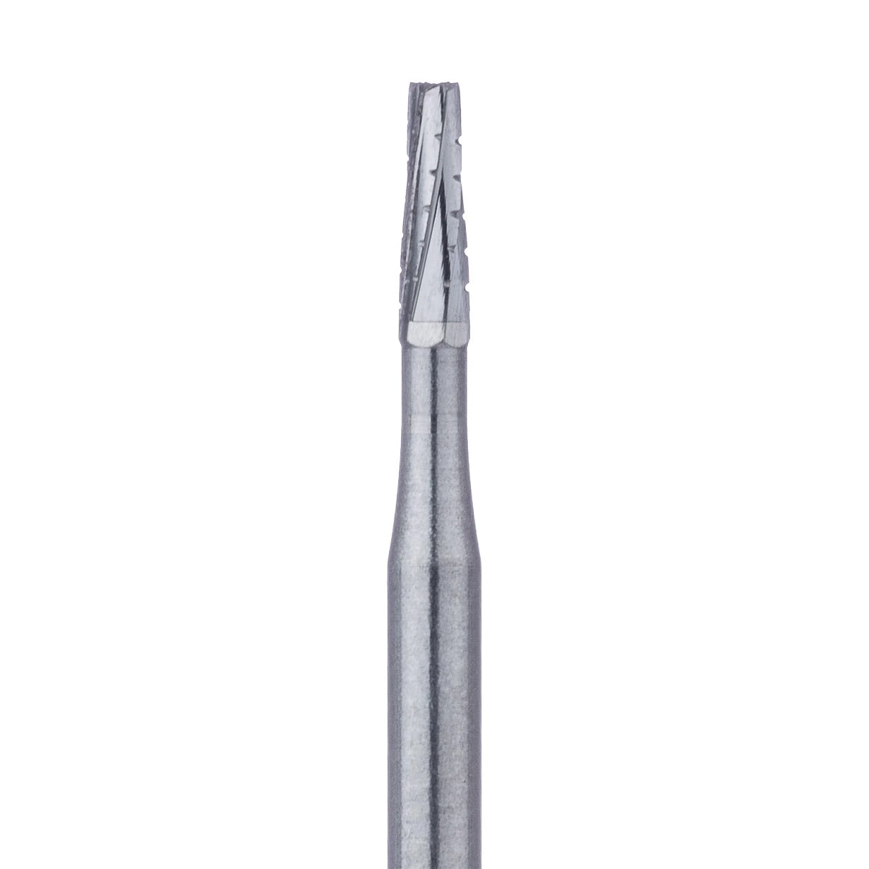 Meisinger Carbide Bur #701 X-Cut Tapered Fissure, Flat End, Friction Grip Extra Long/Surgical, 1.2 mm, 5/Pack, HM33-012-SU