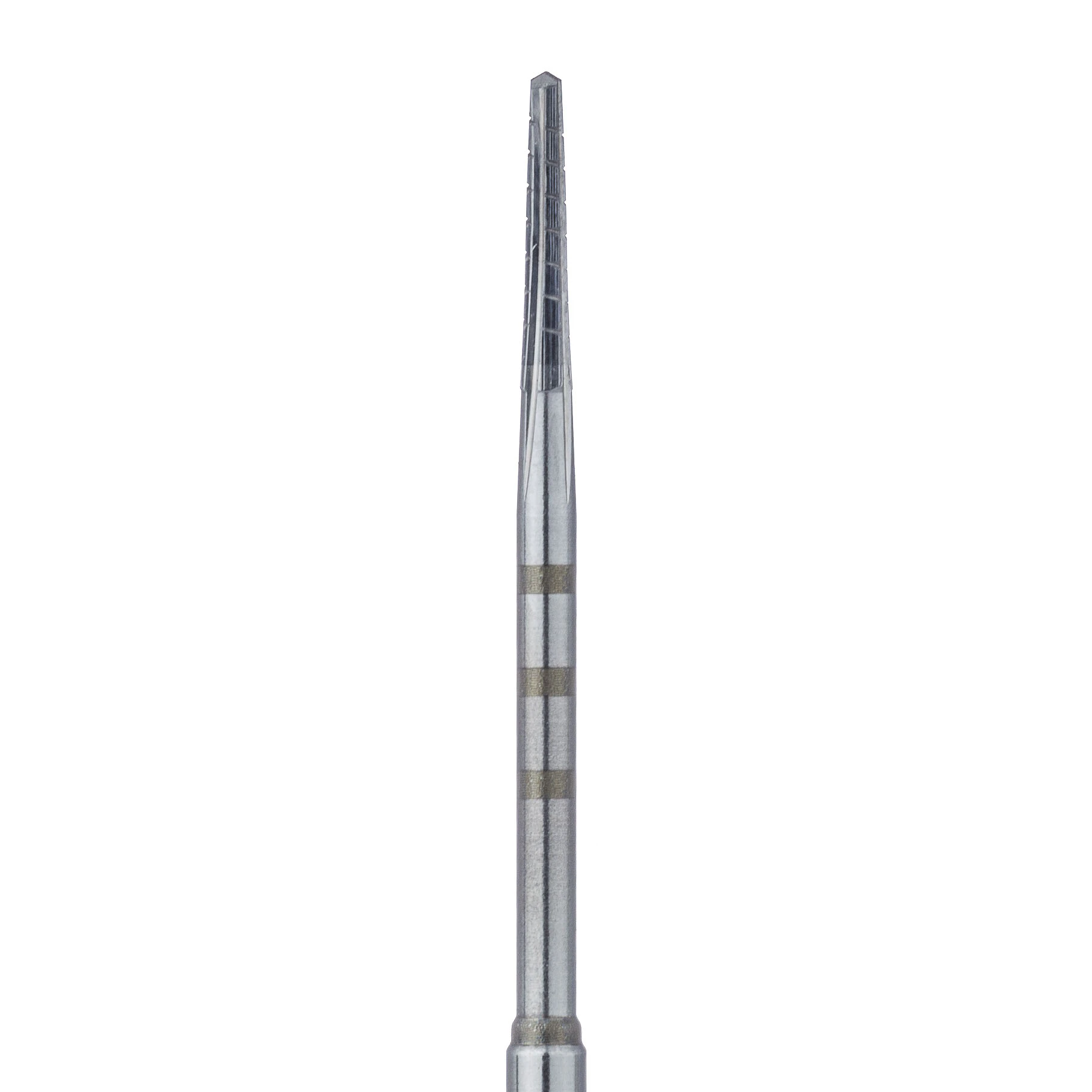 Meisinger SU #34L.012 Tapered, Spade Tip, Pikos Surgical Carbide Bur, 1.2mm Head, 6mm Working Length, 5/Pk, HM34IL-012-SU
