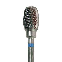 Meisinger HM73-060-HP Laboratory Tungsten Carbide Bur, Acrylic Egg (Football) Shape, Medium, Plain Cut, 6.0 mm Head Diameter, 1 Each