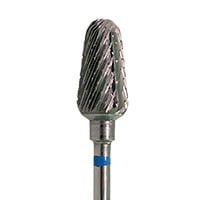 Meisinger HM75GX-060 Lab Carbide Bur, Tapered Fissure, Round End, X-Cut, Medium, 6.0 mm Diameter, HP, 1 Each
