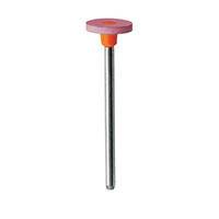 Meisinger 9749F-110 Ceramic Polisher Wheel, Fine Red/Orange, RA (Right Angle), 11.0mm, 2/Pack