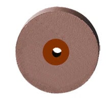 Meisinger DCA12.170 Zirconia Polisher, HP Handpiece, Wheel Shape, Fine Brown/Orange, High Shine, 17mm Head, 1/Pk