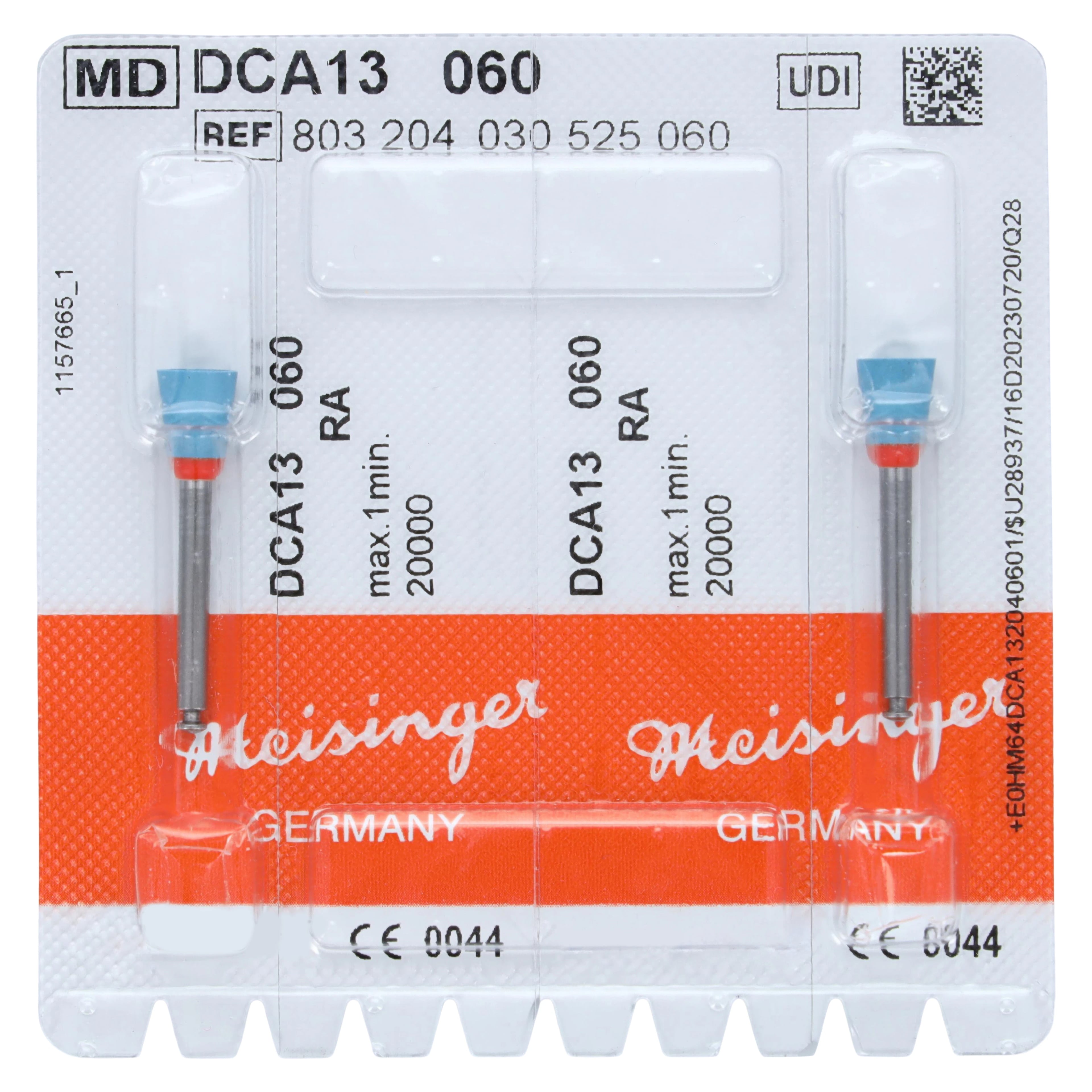 Meisinger DCA13-060 Zirconia Polisher RA Cup Blue/Orange, 2/Pk