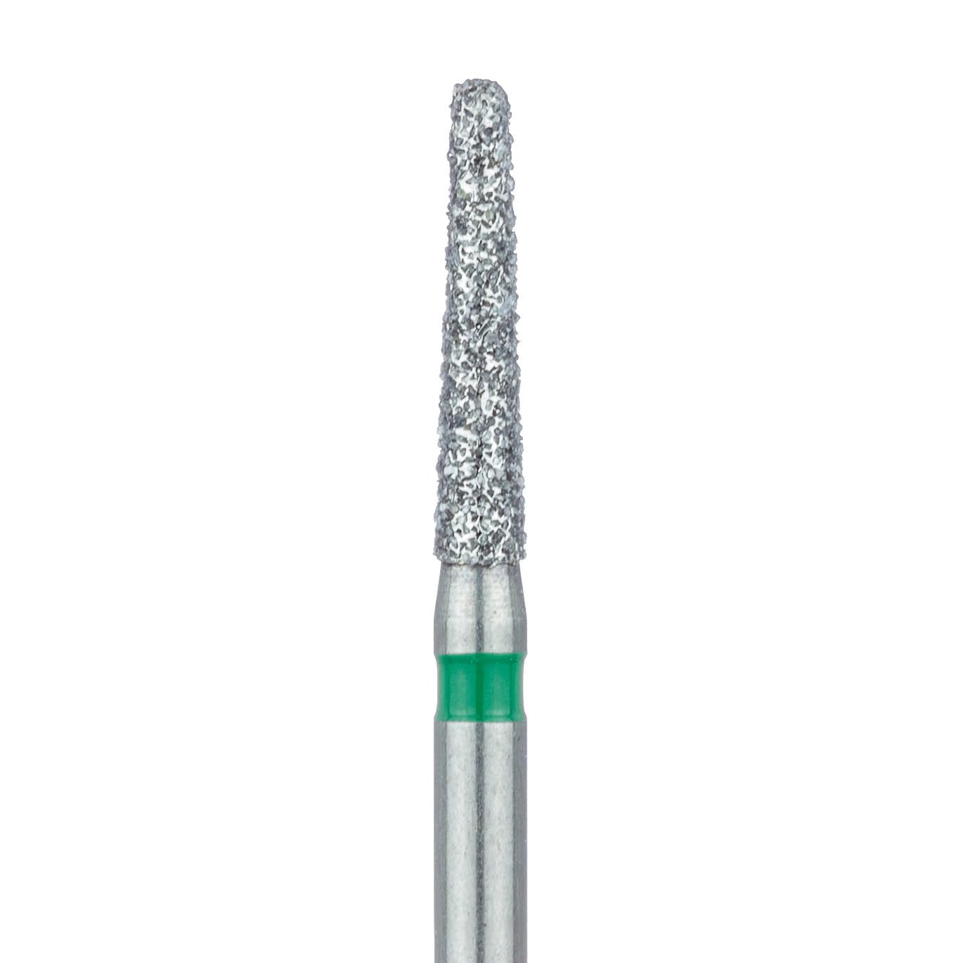 Meisinger Multi-Use Diamond Bur, Friction Grip, Round-End Taper Chamfer, 856G-016, 1.6 mm, Coarse, Green, 5/Pk