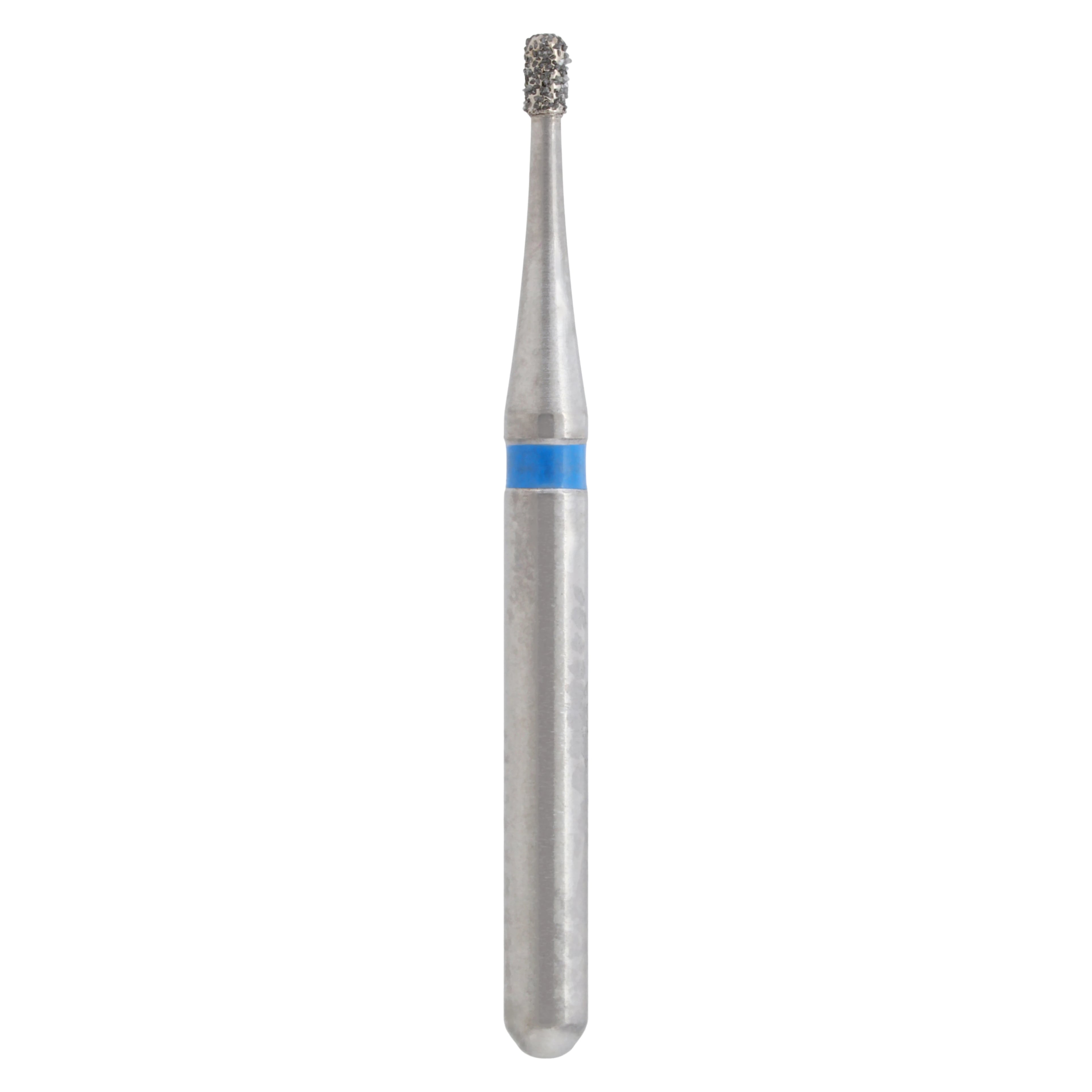 Meisinger Singles Disposable Diamond Bur, Friction Grip, Pear Shape, Medium Grit, 0.8 mm Head Diameter, Blue Ring, 25/Pk, #0508M