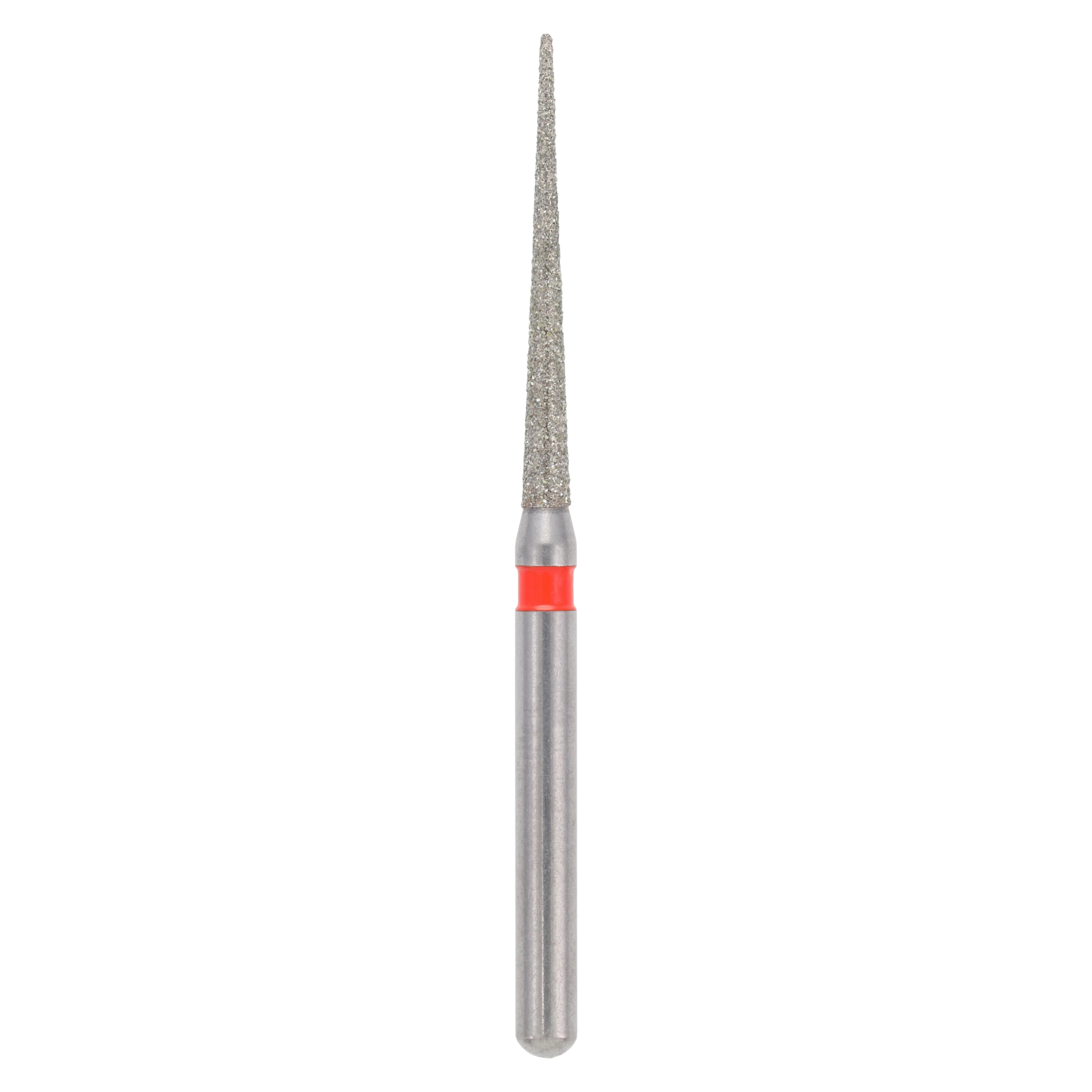 Meisinger Singles Single-Use Sterile Diamond Bur, FG, Extra Long Needle, #1312.11F, 1.2 mm, Fine, Red, 25/Pk