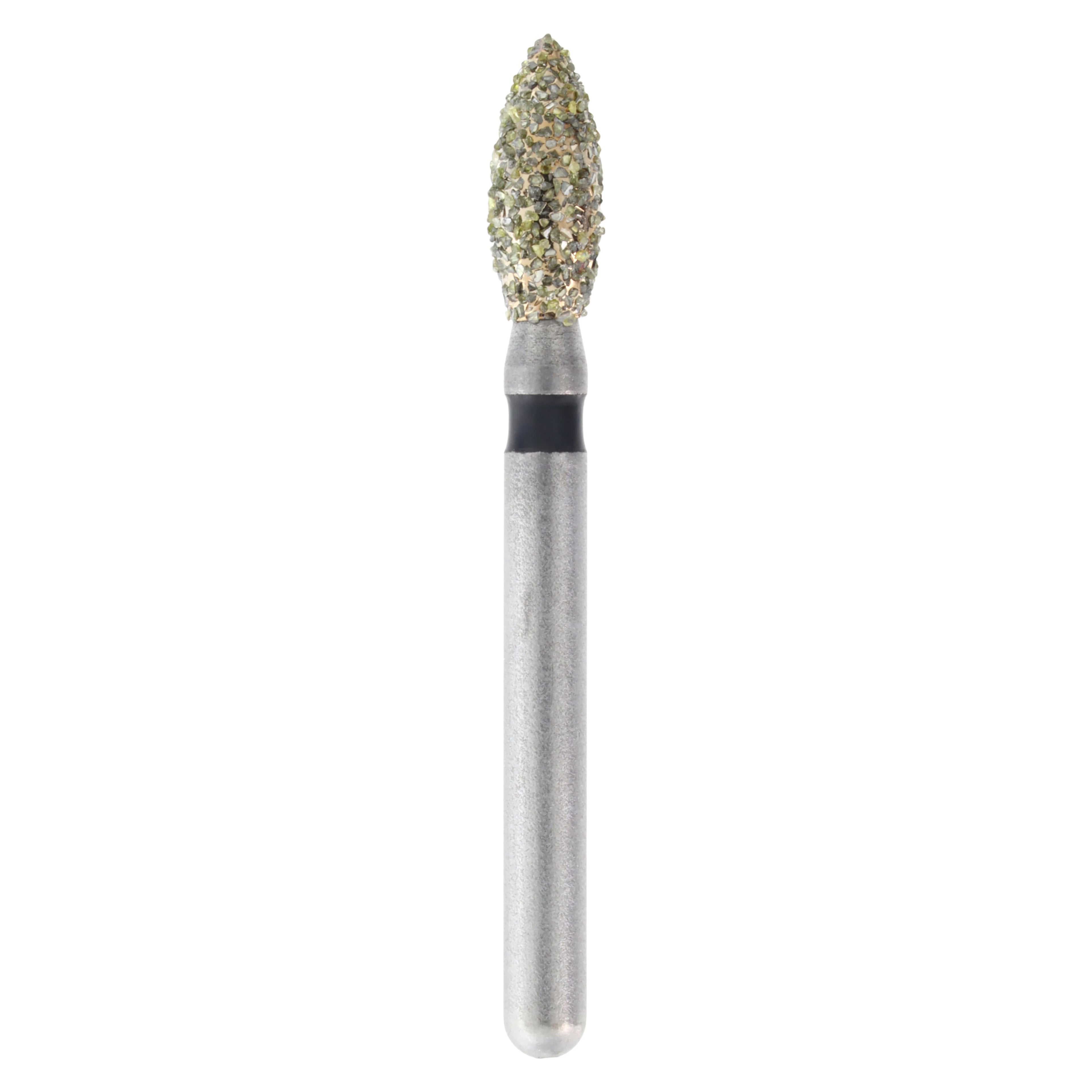 Meisinger Single-Use Sterile Diamond Burs, FG, Pointed Football, #1923C, 2.3 mm, Coarse, Green, 25/Pk