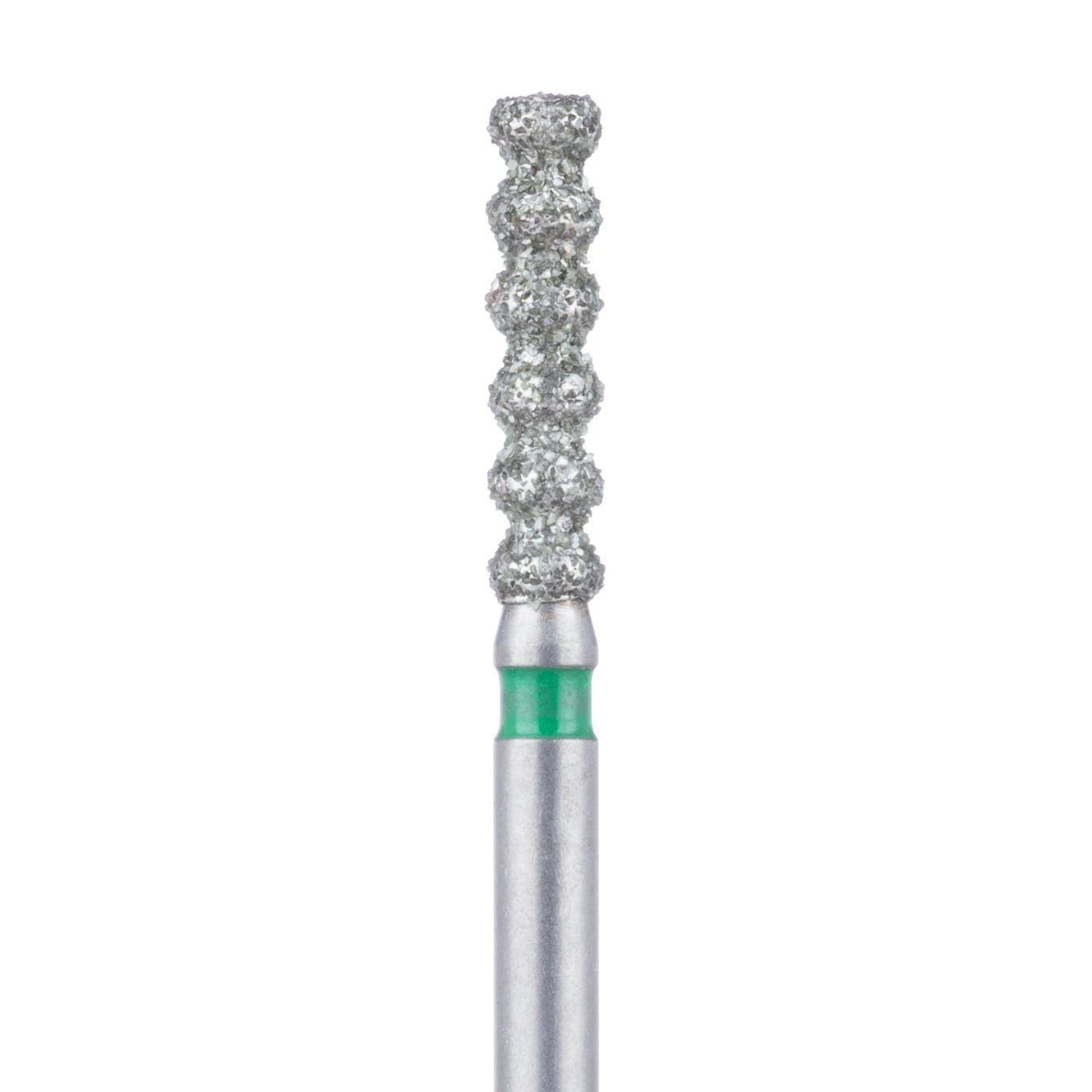Meisinger Singles Disposable Diamond Bur FG, Coarse, Cylinder #2217C, 1.7mm Diameter, 8.0mm Length, Green Ring, 25/Pkg