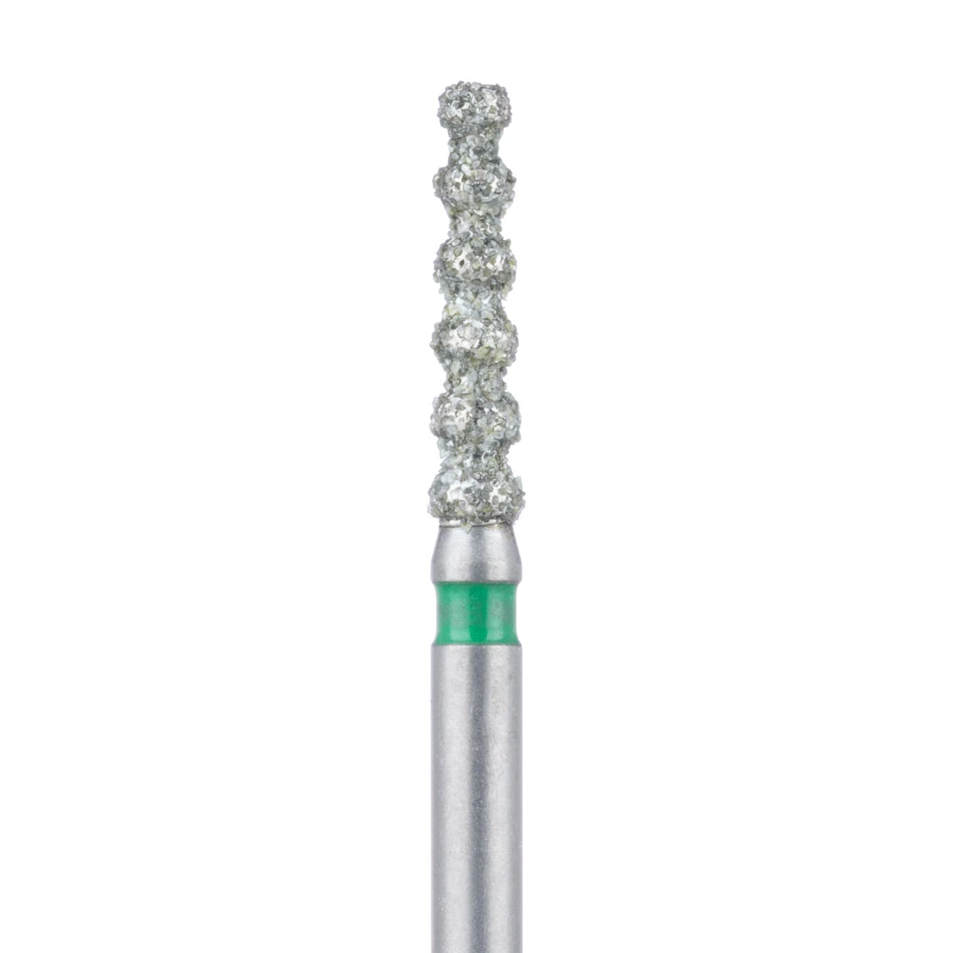 Meisinger Singles Disposable Diamond Bur, FG, Coarse, Tapered Cone, #2218C, 1.8mm Diameter, 8.0mm Length, Green Ring, 25/Pack