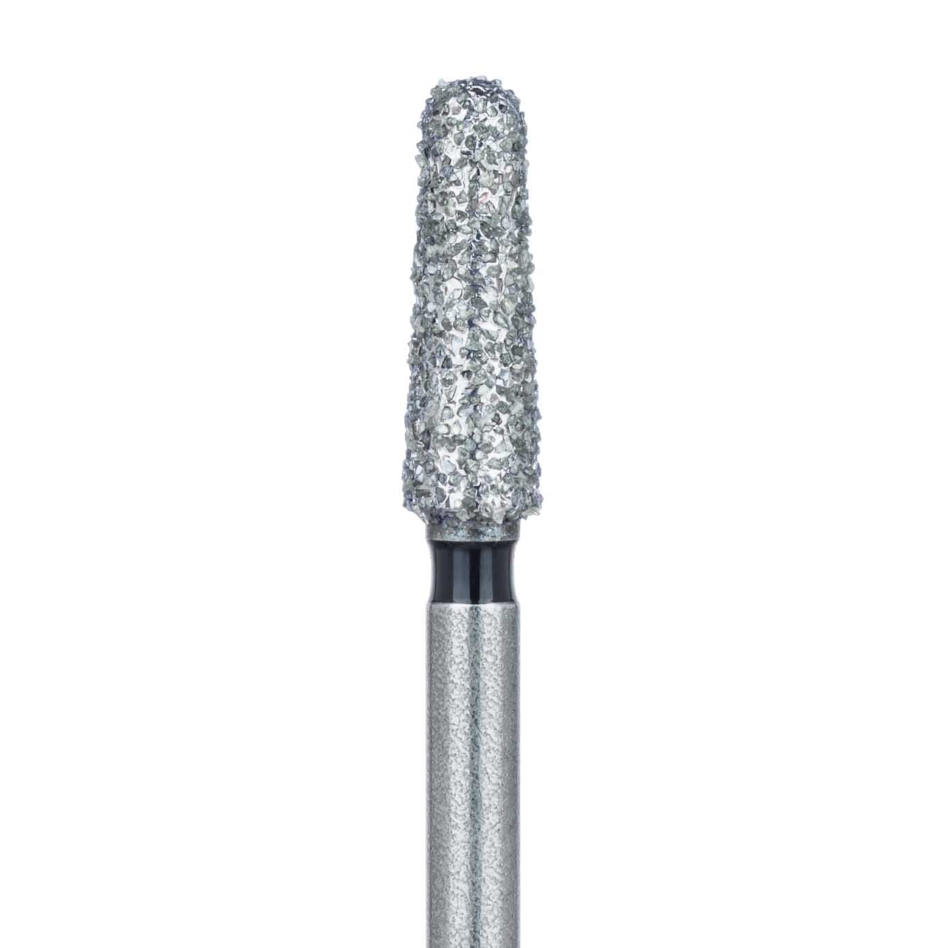 Meisinger Single-Use Sterile Diamond Bur, Friction Grip, Tapered Round End, #2424C, 2.5 mm Diameter, Super Coarse, Black, 25/Pk