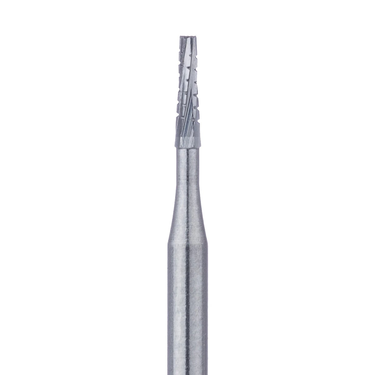 Meisinger HM33 Tungsten Carbide Bur, Tapered Fissure, X-Cut, FG Extra Long (Surgical), 1.0 mm Diameter, 5/Pkg, #700, HM33-010-SU