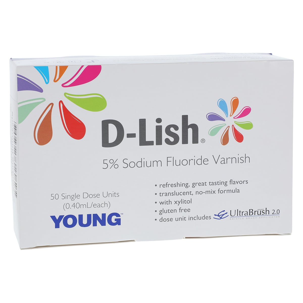 D-Lish 5% Sodium Fluoride Varnish, Spearmint Surprise, 0.4 mL Unit Dose, 50/Box, 213450