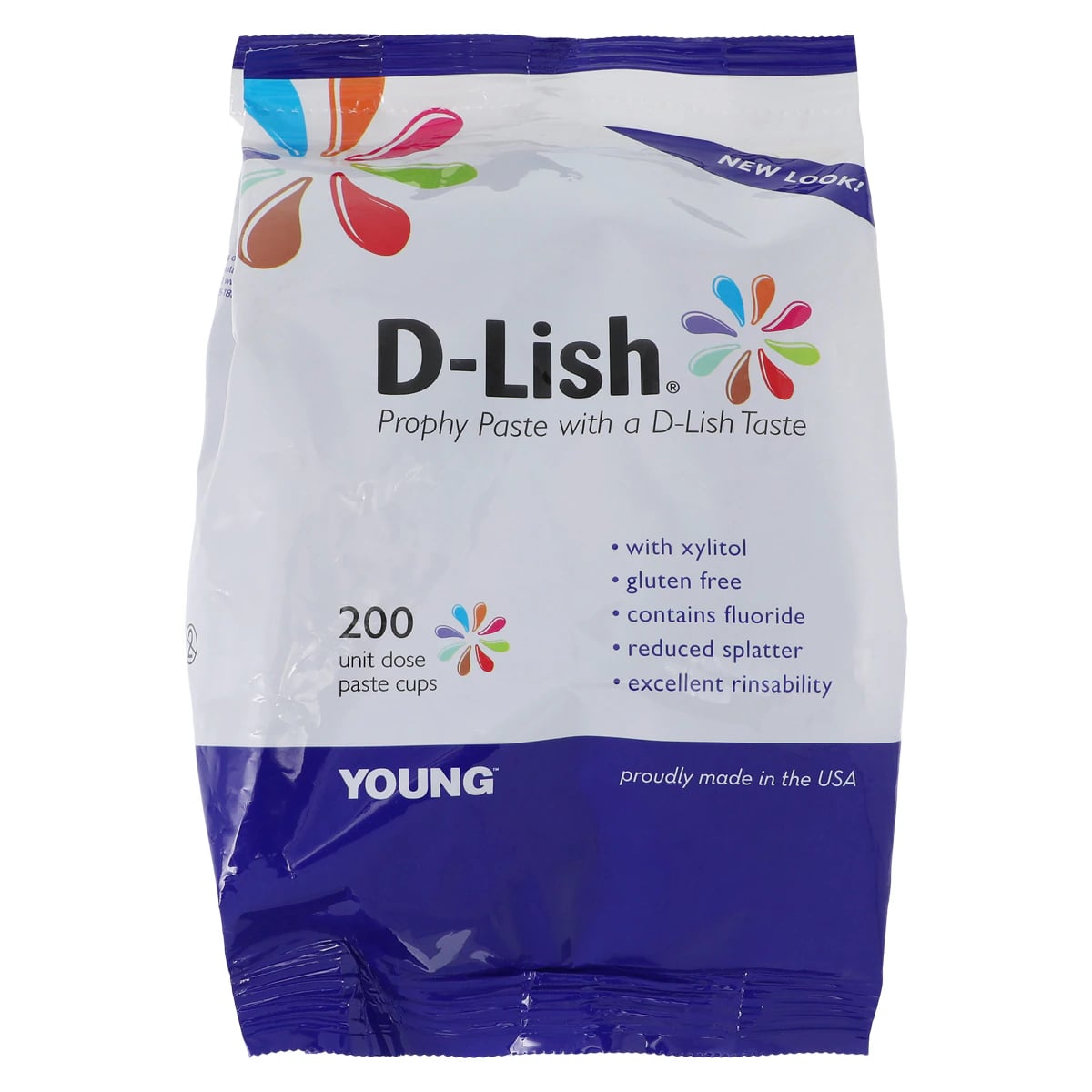 D-Lish Prophy Paste, Fresh Strawberries, Coarse, 1.23% Fluoride, Gluten-Free, 200/Bx, 306020