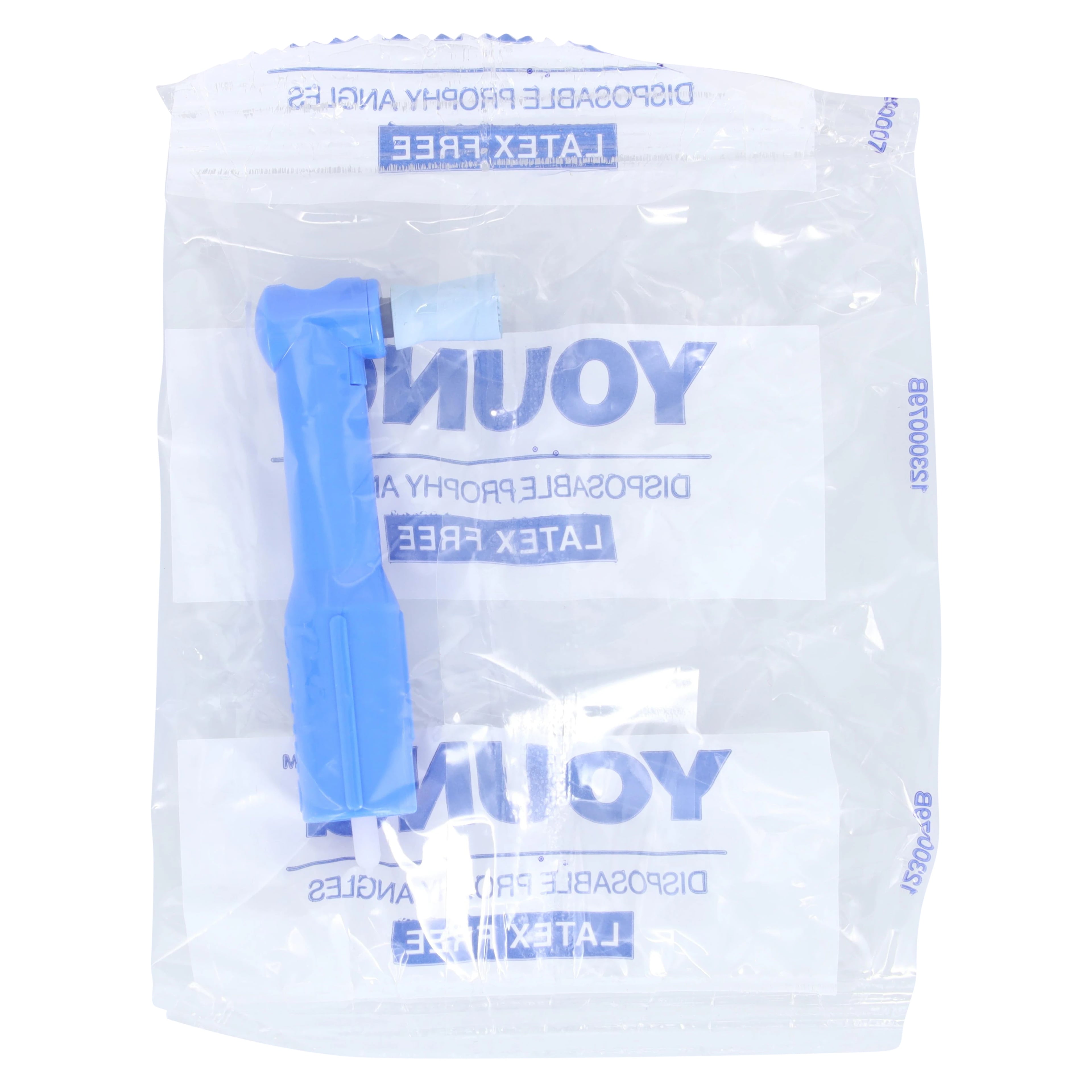 Young Classic Traditional Web LF Disposable Prophy Angles, Firm, Light Blue, Long, 4-Webbed Cup, Latex-Free, 200/Box, 131720