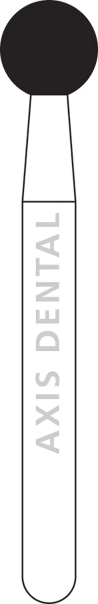 NTI HP Diamond Bur, Coarse Grit, Round #801-029, 2.9 mm Head, Green, Handpiece Shank, C801-029HP