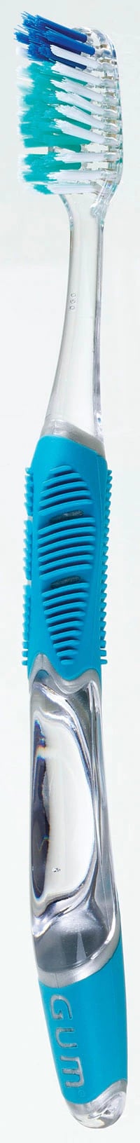 GUM Technique+ Complete Care Toothbrush, Full Head, Soft Bristles, Assorted Colors, 12/Pkg, 590PH