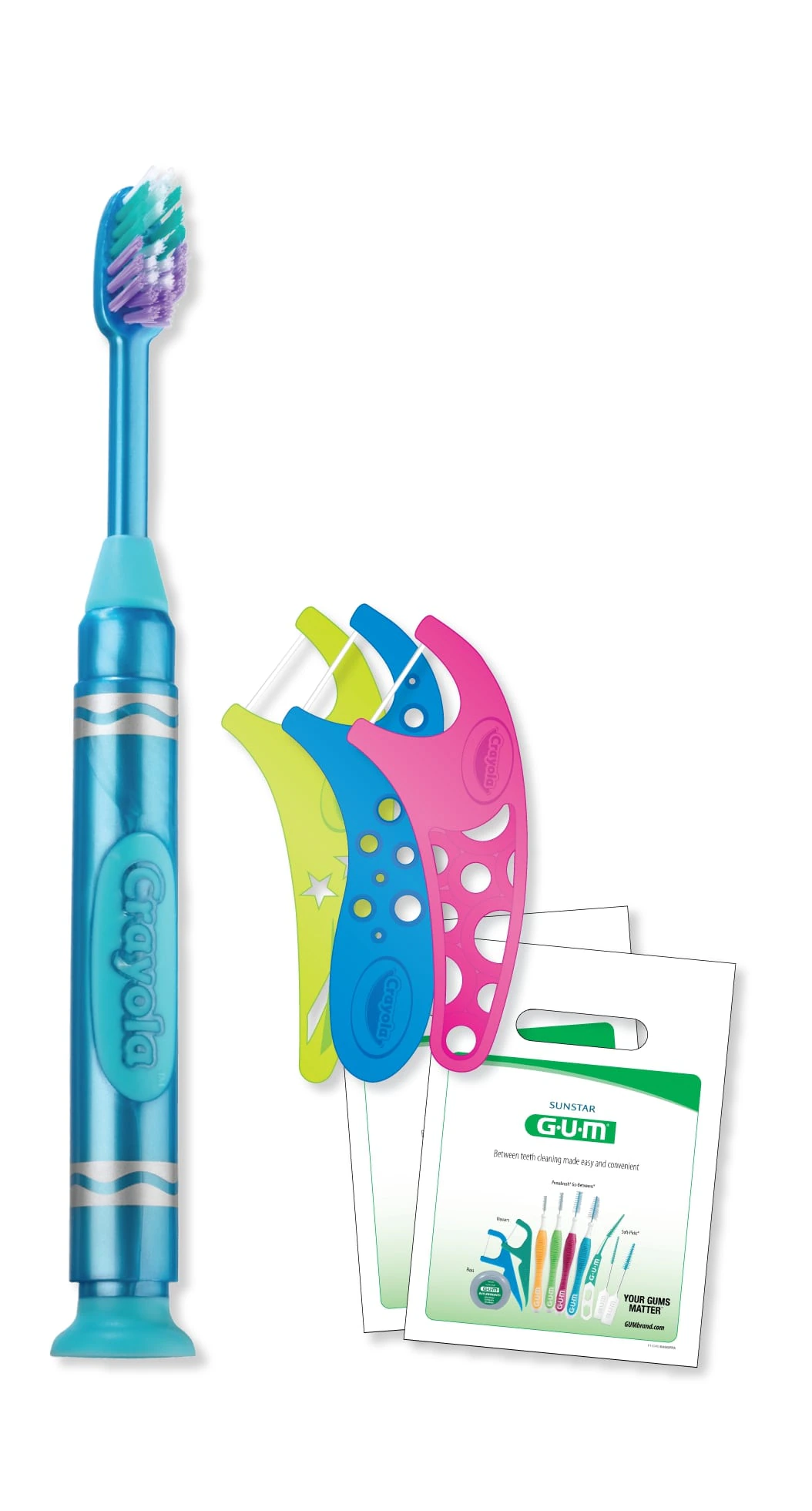 GUM Crayola Marker Kids Patient Pack, Ages 6-10, 144/Bx, KIT35P