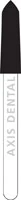 NTI FG Diamond Bur, Coarse Grit, Curettage Cone Bevel End, #878K-023, 2.3 mm Diameter, 8.0 mm Length, Friction Grip, 5/Pk