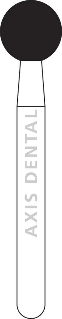 NTI Diamond Bur, Fine Grit, Round #801-035, Friction Grip (FG), 3.5 mm Head, 5/Pack, F801-035