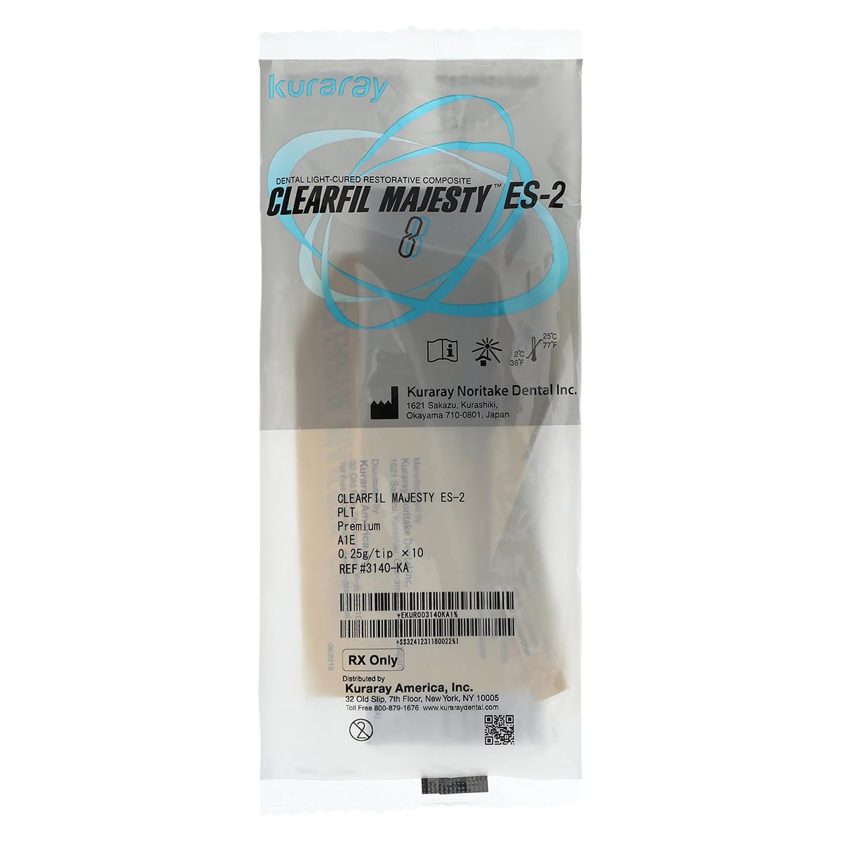 Clearfil Majesty ES-2 Premium Universal Nanohybrid Composite, A1E Enamel, 0.25 g PLT Refill, 10/Pk, 3140KA