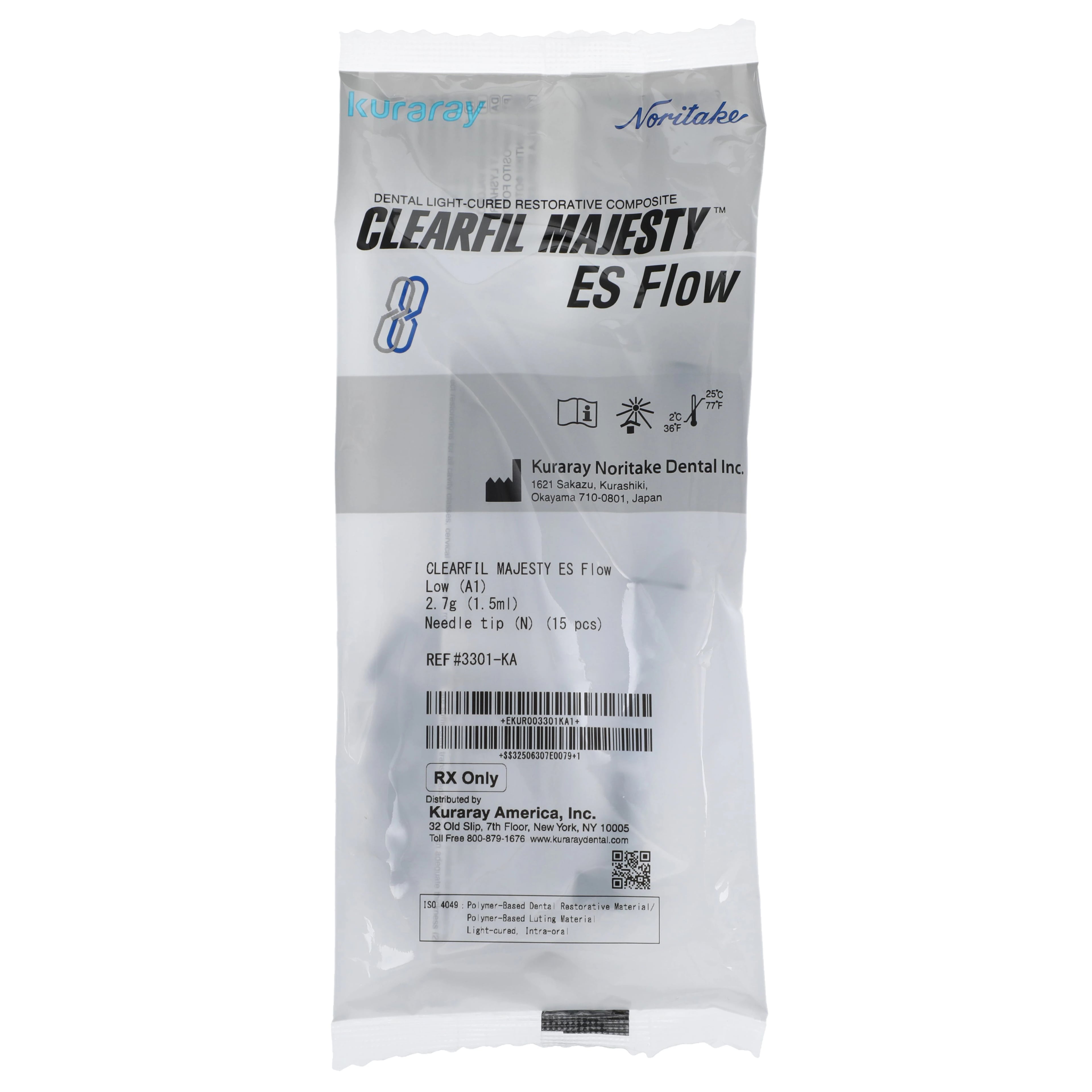 Clearfil Majesty ES Flow Flowable Composite, Light-Cure, Syringe, 2.7 g, Shade A1, 1/Pk, 3301KA
