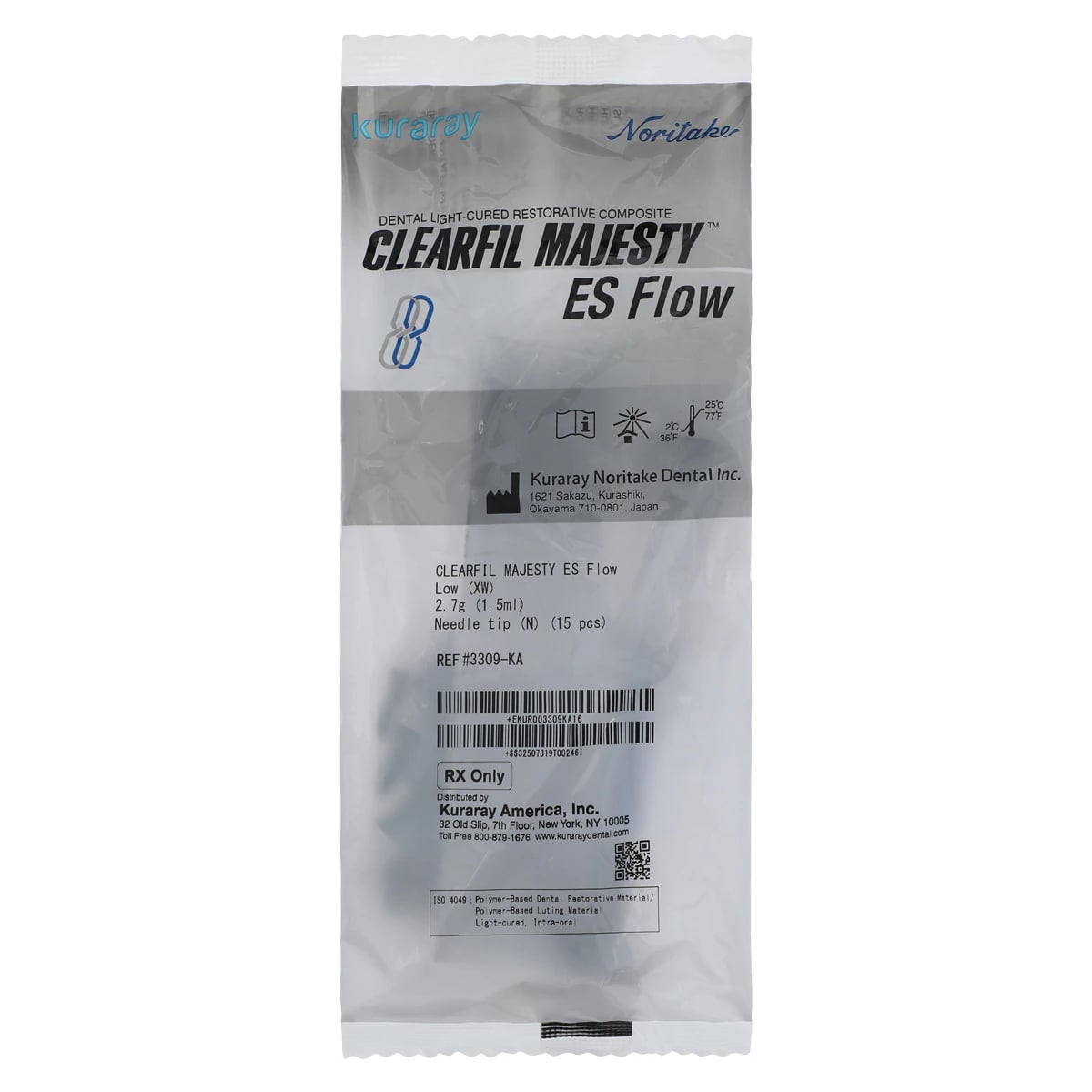 Clearfil Majesty ES Flow Flowable Composite, Light-Cure, Syringe, 2.7 g, Shade XW, 1/Pk, 3309KA