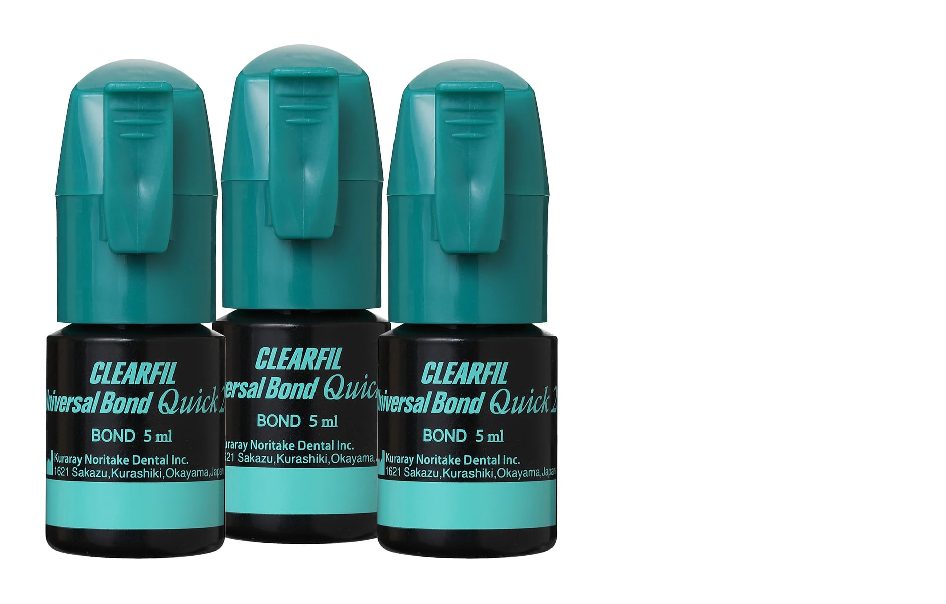 Clearfil Universal Bond Quick 2 Universal Adhesive, Bottle Value Pack, 5 mL Bottle, 3/Pk, 4044KA