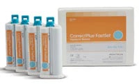 Correct Plus Fast Set Thick-n-Thin Light Body Hydrophilic VPS Impression Material, 50 mL Cartridges, 32/Pack, Q36CC